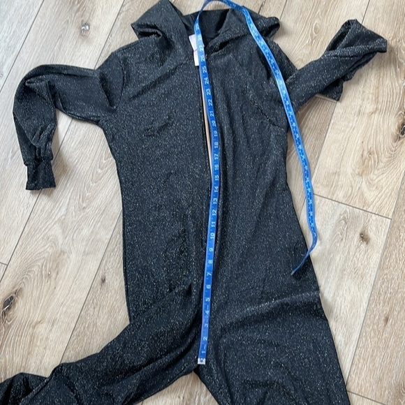 SAVAGE X FENTY Sleep Shine HOODED JUMPSUIT One Piece Onesie Black Glitter - Picture 14 of 14